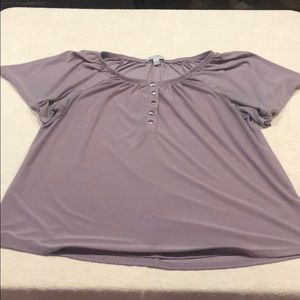 Grey/purple blouse with buttons - large